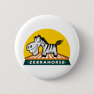 Zebra Horse 6 Cm Round Badge