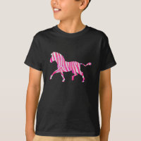 Zebra Hot Pink and White Silhouette