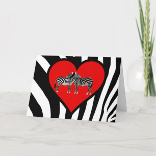 Zebra Hugs Card