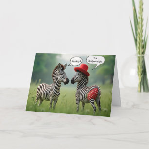 Zebra Humor For Hip Replacement Surgery Card