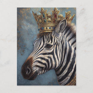 Zebra in a Crown Postcard