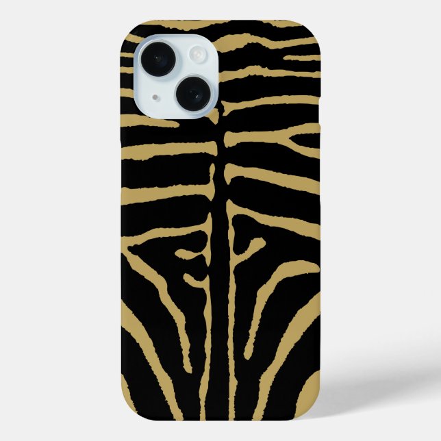 Zebra in Black and Gold Case-Mate iPhone Case (Back)