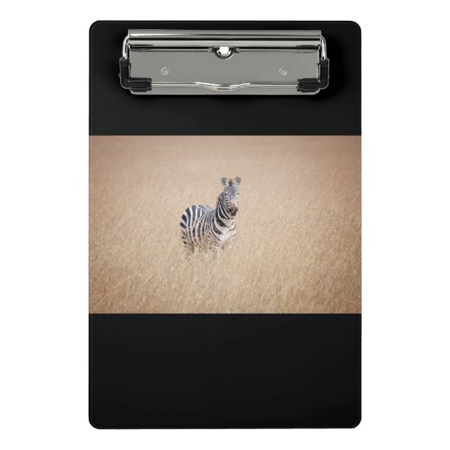 Zebra in high grass mini clipboard (Front)
