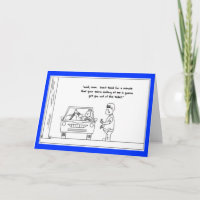 Zebra in the Front Seat Birthday Card