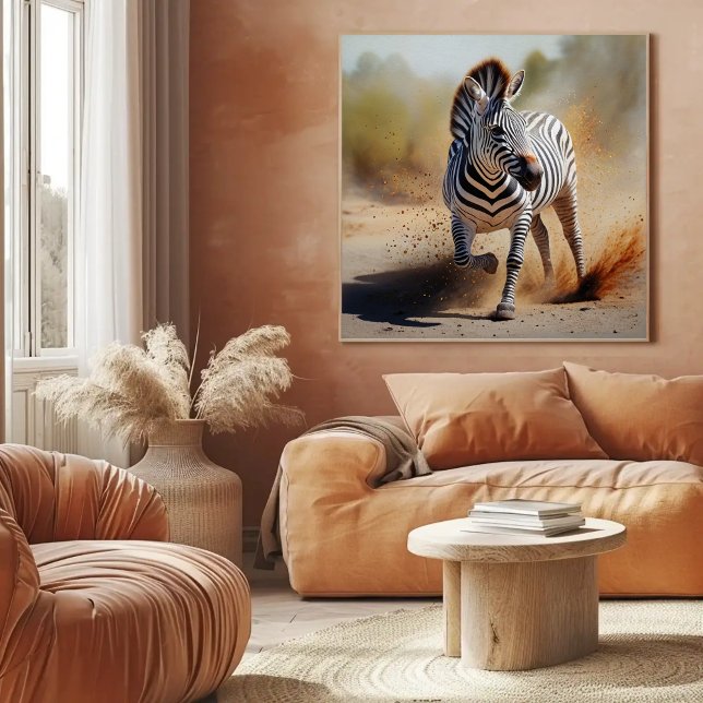 Zebra in the Wild Dramatic Sunset Safari Art Poster (Creator Uploaded)