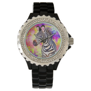 Zebra in Watercolor Watch