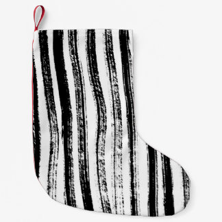 Zebra-Inspired Ink Stripe Design Small Christmas Stocking