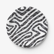 Zebra inspired party plates