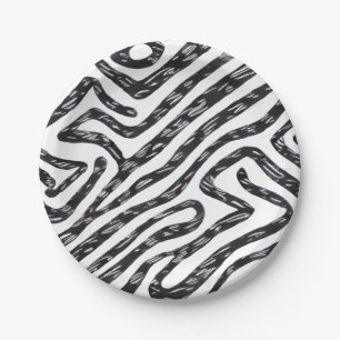 Zebra inspired party plates