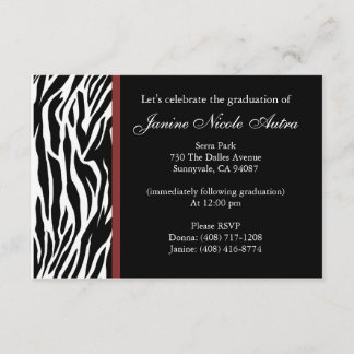 Zebra Invitations