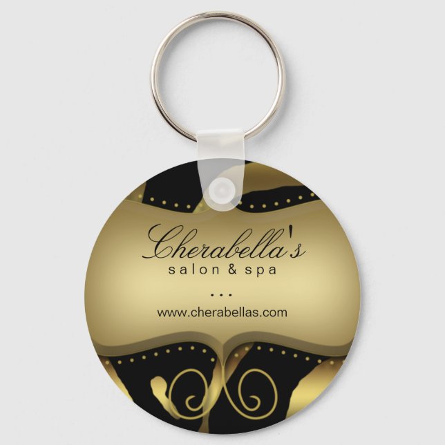 Zebra Key Chain Gift animal gold black (Front)