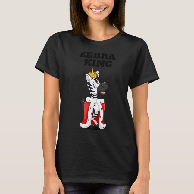 Zebra King Boys Zebra  Mens Zebra 1 T-Shirt (Front)