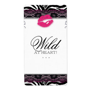 Zebra Lace Makeup Lips Wild at Heart iPhone Pouch