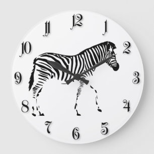 Zebra Large Clock