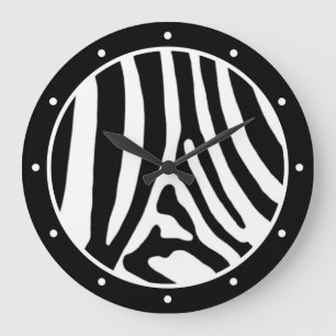 Zebra Large Clock