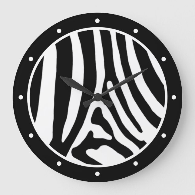 Zebra Large Clock (Front)