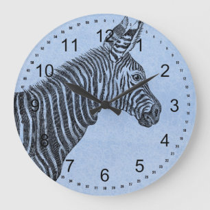 Zebra Large Clock