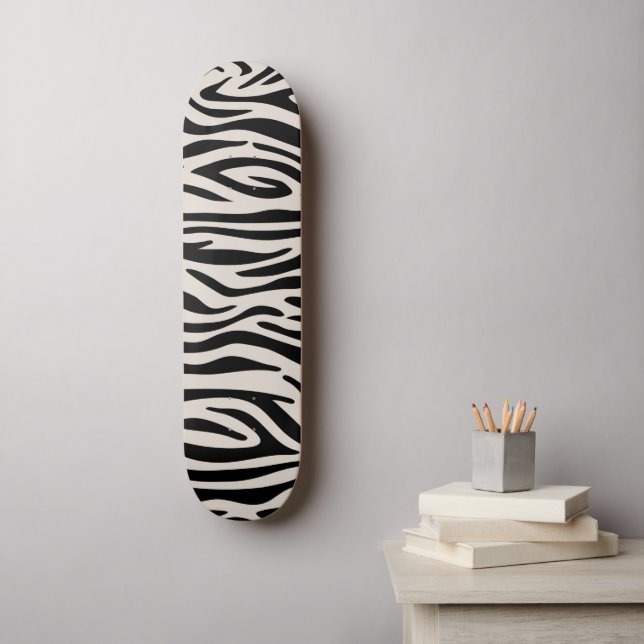 Zebra Lines Pattern Skateboard (Wall Art)
