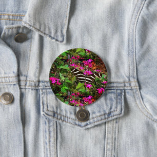 Zebra Longwing Butterfly 7.5 Cm Round Badge