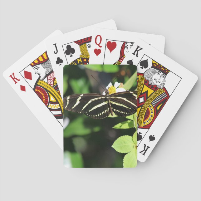 Zebra Longwing Butterfly Playing Cards (Back)