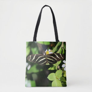 Zebra Longwing Butterfly Tote Bag
