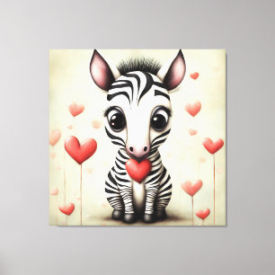 Zebra Love 1 Canvas Print
