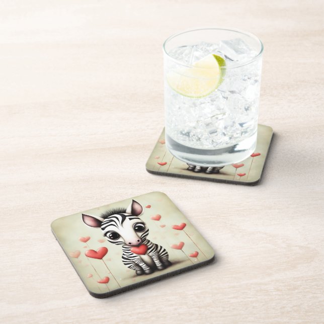 Zebra Love 1 Coaster (Right Side)