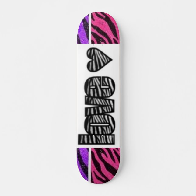 Zebra love skateboard (Front)