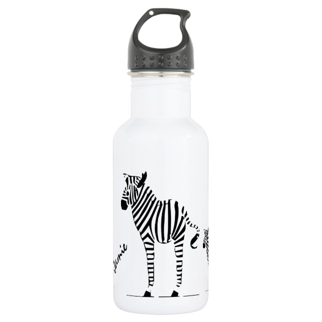 Zebra Lovers 532 Ml Water Bottle (Front)