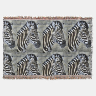 Zebra Lovers Art Throw Blanket