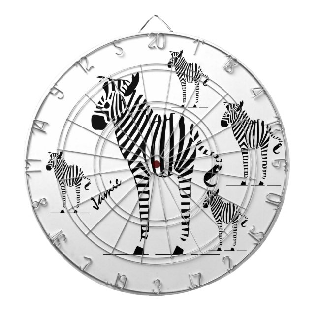 Zebra Lovers Gifts Dartboard (Front)