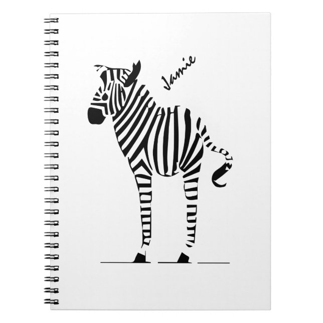 Zebra Lovers Gifts Spiral Notebook (Front)