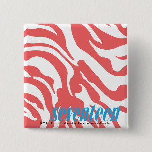 Zebra LtPink 15 Cm Square Badge