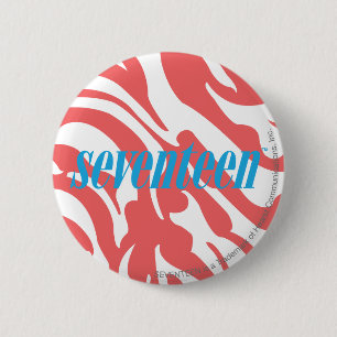 Zebra LtPink 6 Cm Round Badge