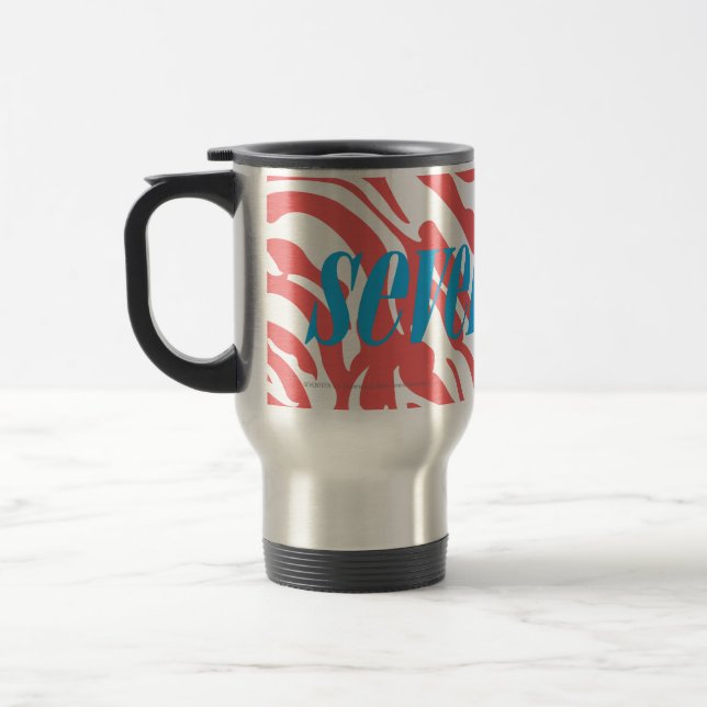 Zebra LtPink Travel Mug (Left)