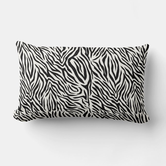 Zebra Lumbar Pillow 13" x 21" (Front)
