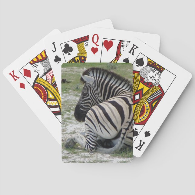 Zebra Lying Down Playing Cards (Back)