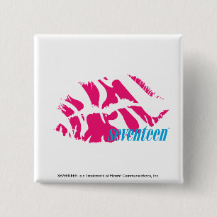 Zebra Magenta 15 Cm Square Badge