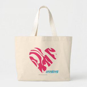 Zebra Magenta 2 Large Tote Bag