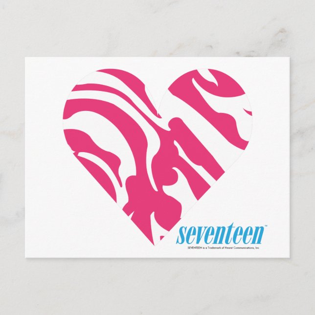 Zebra Magenta 2 Postcard (Front)