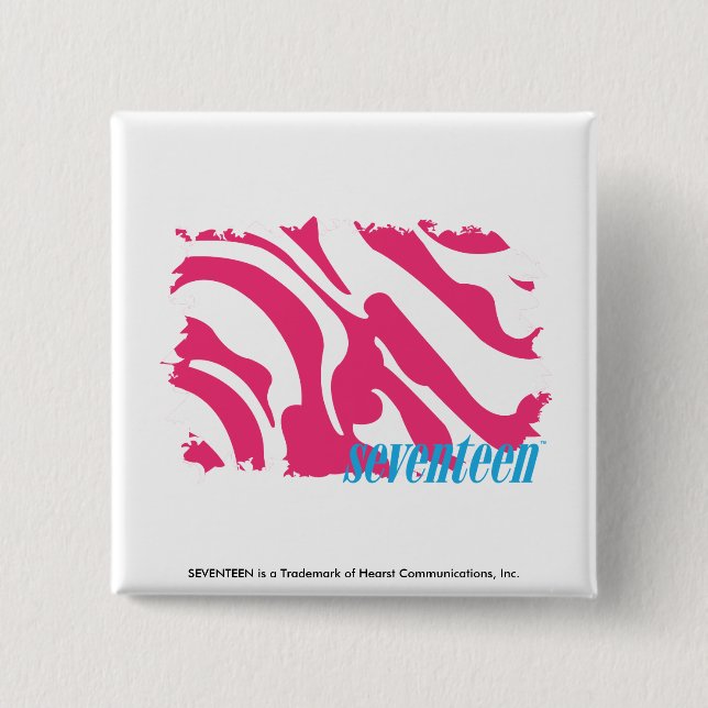 Zebra Magenta 3 15 Cm Square Badge (Front)