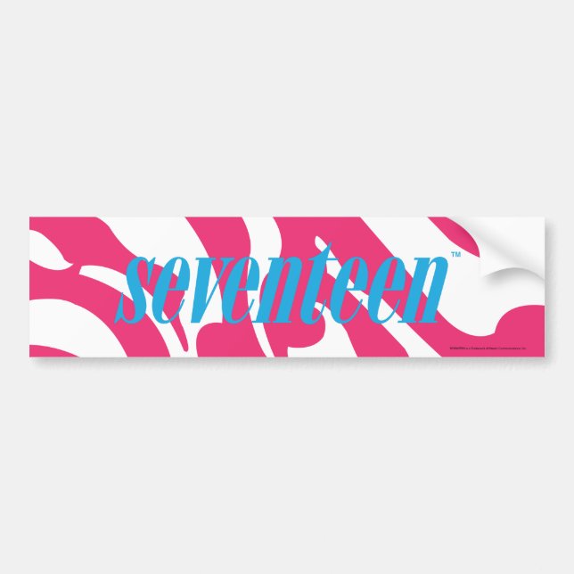 Zebra Magenta Bumper Sticker (Front)