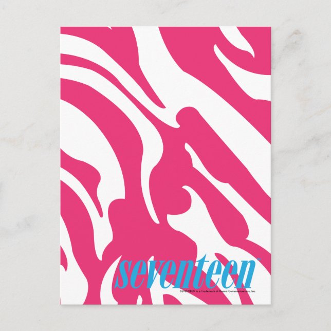 Zebra Magenta Postcard (Front)