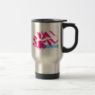 Zebra Magenta Travel Mug