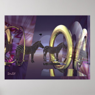 Zebra magic poster