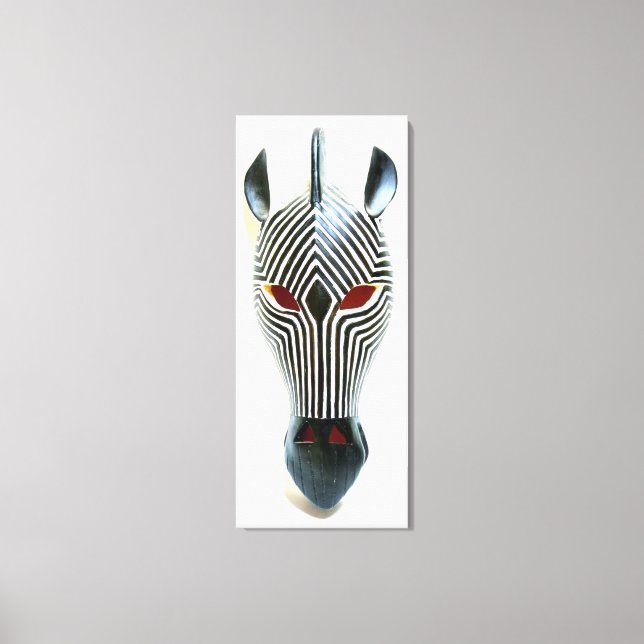 zebra mask wrapped canvas (Front)