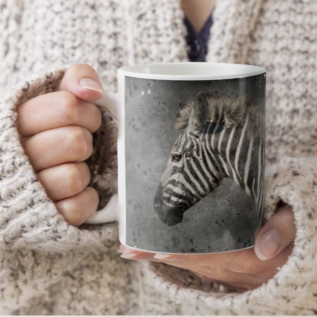 Zebra Modern Watercolor Fine Art Wildlife Coffee Mug (Creator Uploaded)