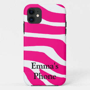 Zebra Monogrammed Name Case-Mate iPhone Case
