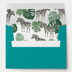 Zebra Monstera Pattern Envelope