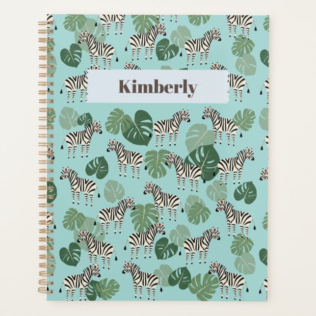 Zebra Monstera Pattern Planner (Front)